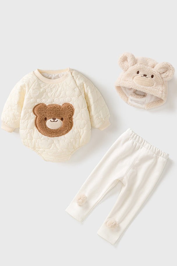 Bear 3 Piece Set (Bodysuit, Leggings, Hat) Cozy Crew Club Outfit Sets mora-uk.myshopify.com bear-3-piece-winter-set-bodysuit-leggings-hat   allproducts, Baby, baby collection, bear, bear collection, BFCM-30, China, CHRISTMAS20, clothing, daywear, headband, https://www.alibaba.com/product-detail/2021-Summer-Cotton-Babys-Bear-Print_1600355038752.html?spm=a2700.shop_plser.41413.28.583a3b41hqeqqQ, LINECARD, new in, nonpersonalised, outfit, PADDY10, pramsuit, set, shorts, summersale24, tshirt, WINTER20, zero