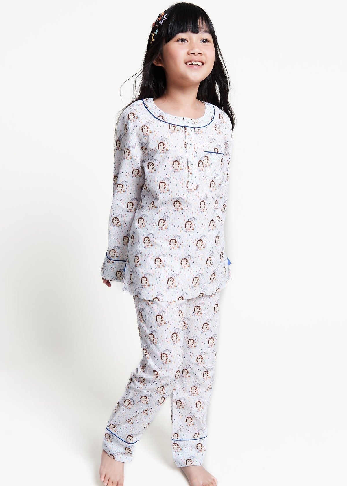 raindrops keep falling - organic cotton baby pyjama set - Kutti Lulu