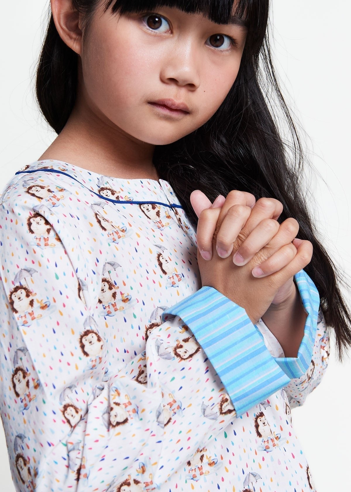 raindrops keep falling - organic cotton baby pyjama set - Kutti Lulu
