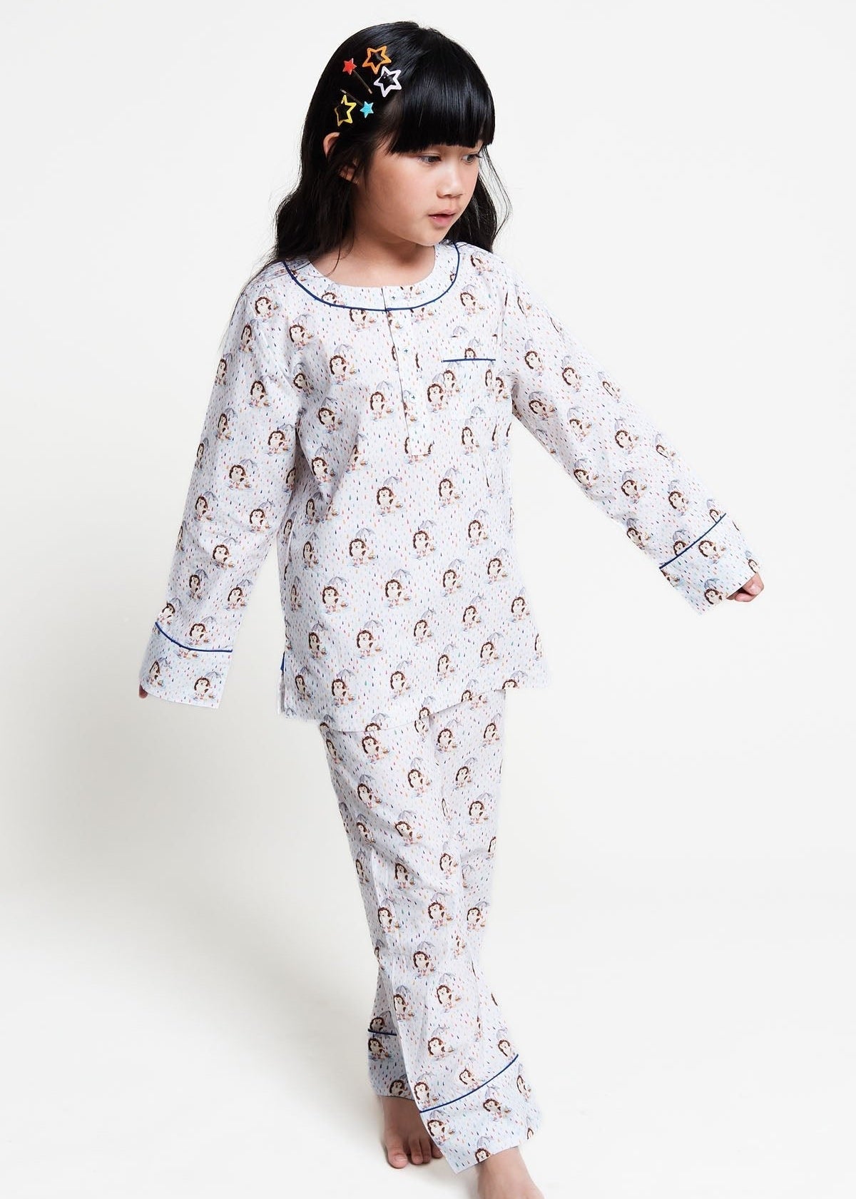 raindrops keep falling - organic cotton kids pyjama set - Kutti Lulu