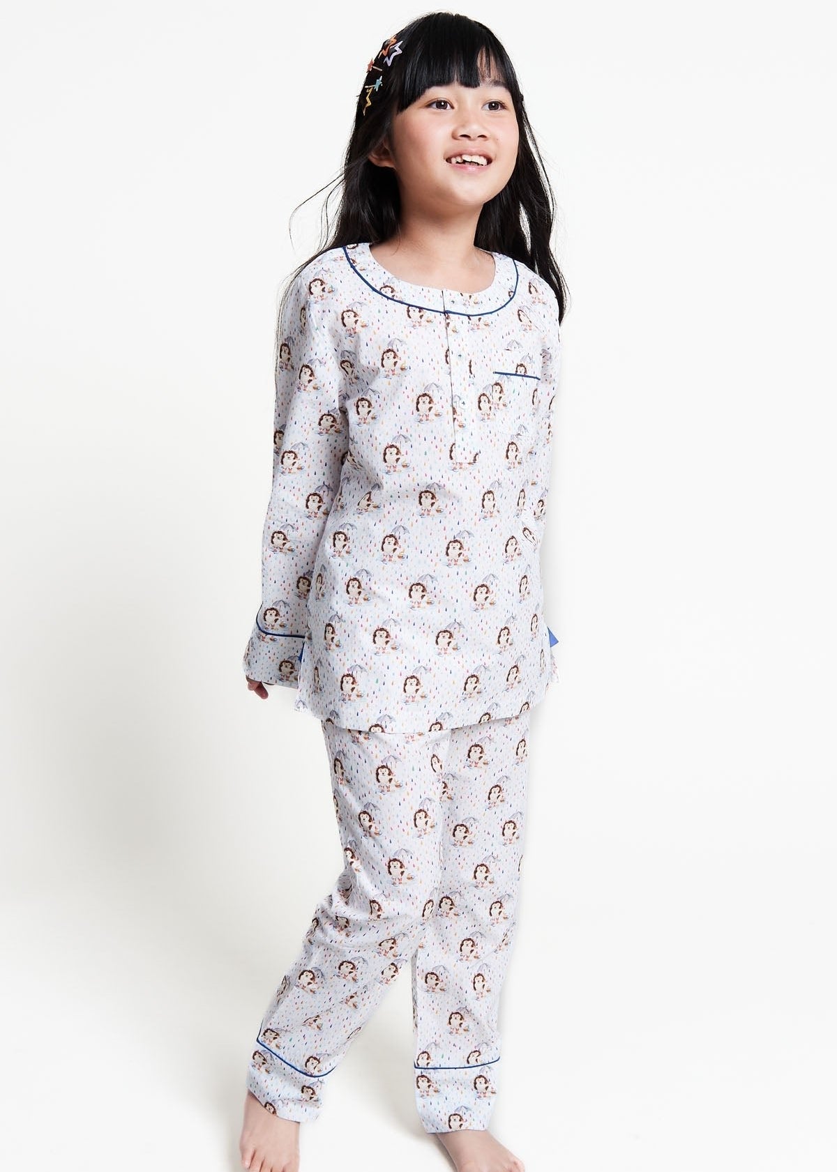 raindrops keep falling - organic cotton kids pyjama set - Kutti Lulu