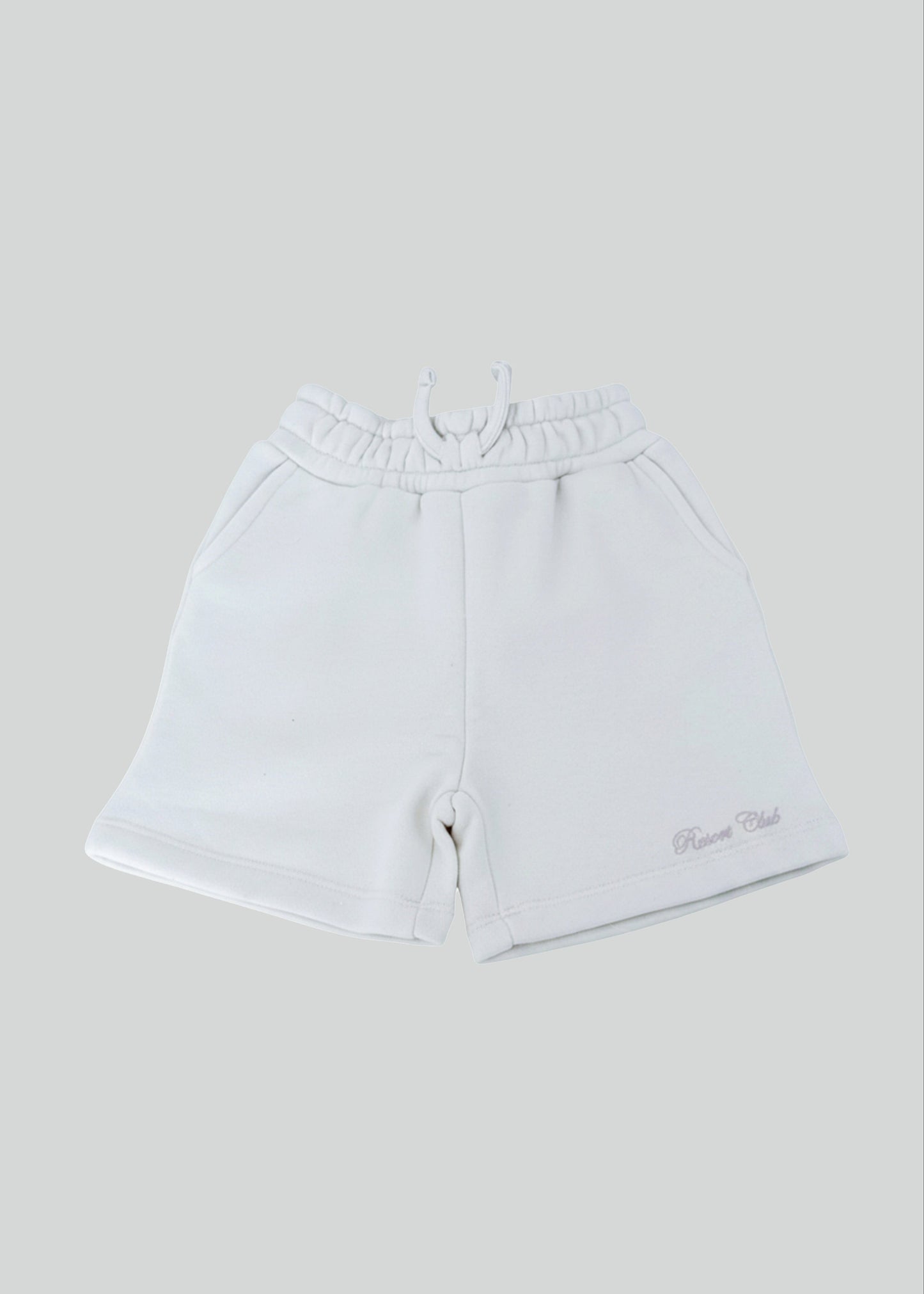 Mini Cozy Crew Resort Club Shorts Snow in White