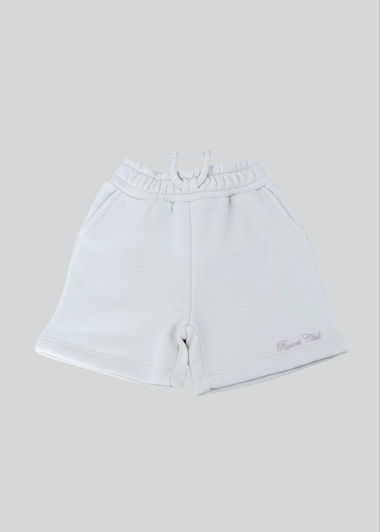 Mini Cozy Crew Resort Club Shorts Snow in White