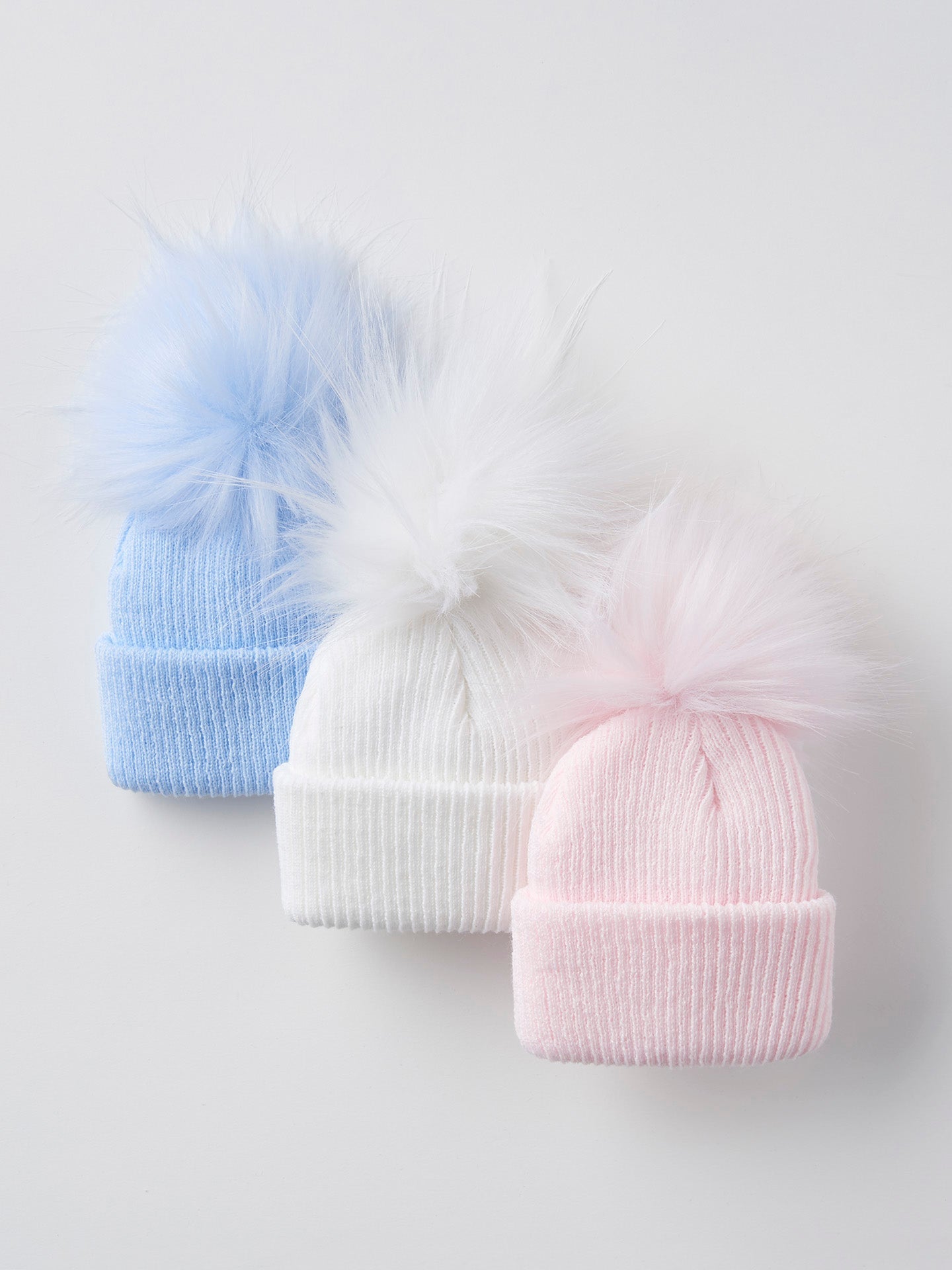 Pom pom hat (up to 3 months) - Rose & Albert