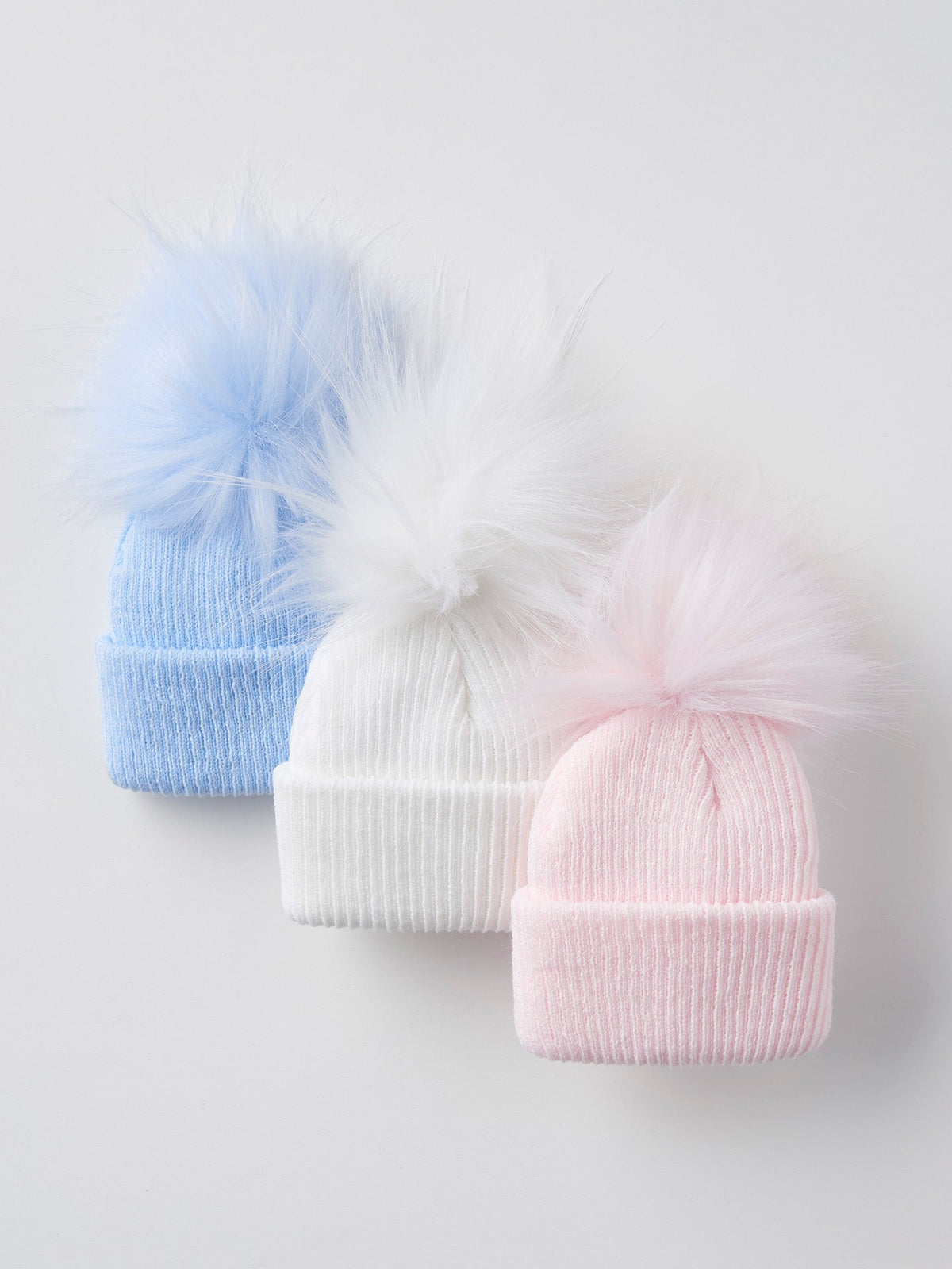 Pom pom hat (up to 3 months) - Rose & Albert