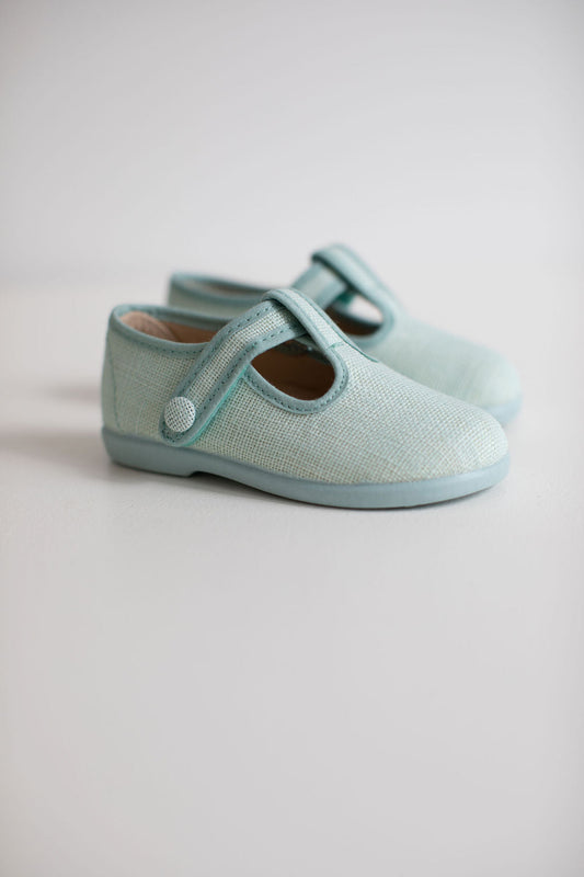 T-bar shoes in sage