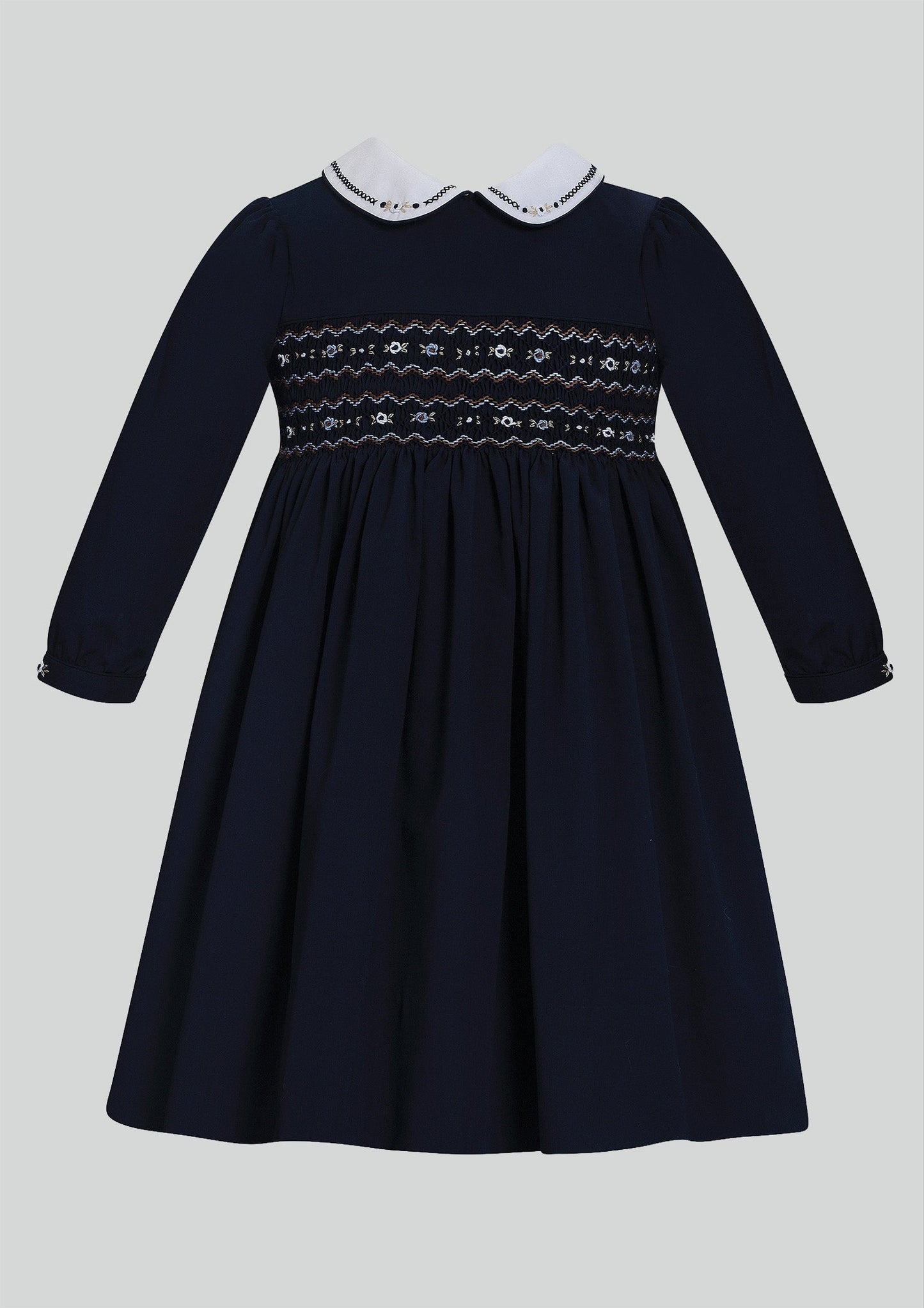 Sarah Louise Smocked Dress in Blue