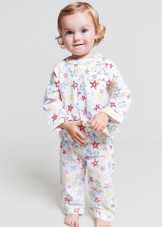 stars shining - organic cotton baby pyjama set - Kutti Lulu
