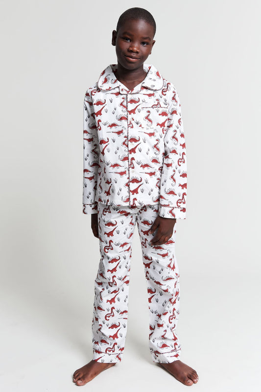 tag - a - saurus tales - organic cotton kids pyjama set - Kutti Lulu