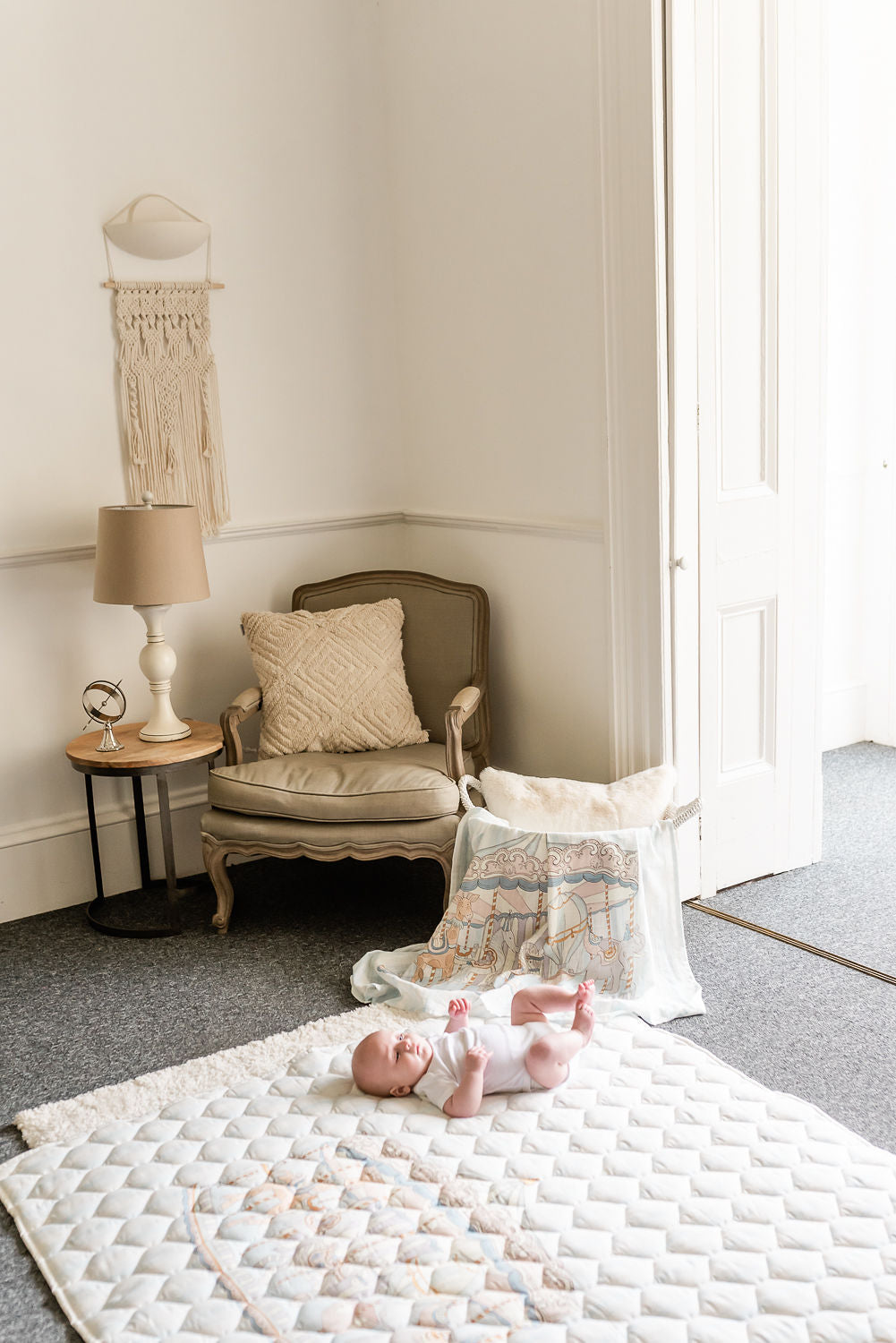The Gilded Bird 'Carousel' Quilted Playmat - Rose & Albert