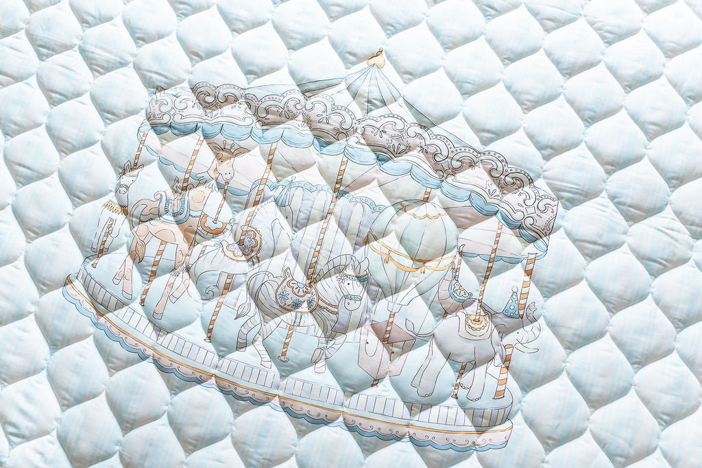 The Gilded Bird 'Carousel' Quilted Playmat - Rose & Albert