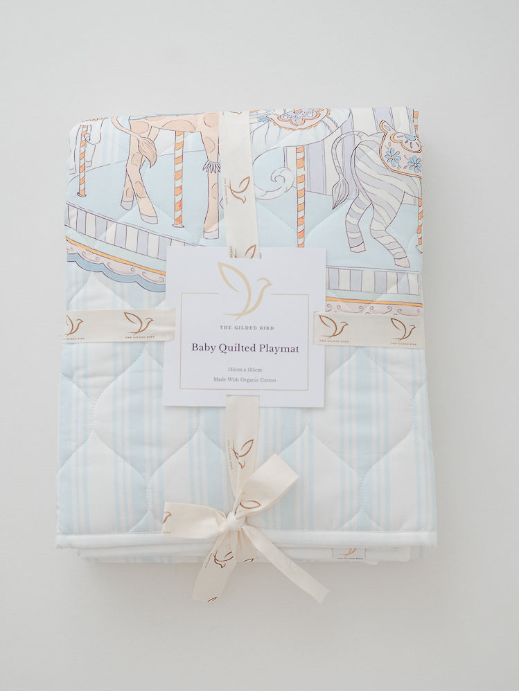The Gilded Bird 'Carousel' Quilted Playmat - Rose & Albert