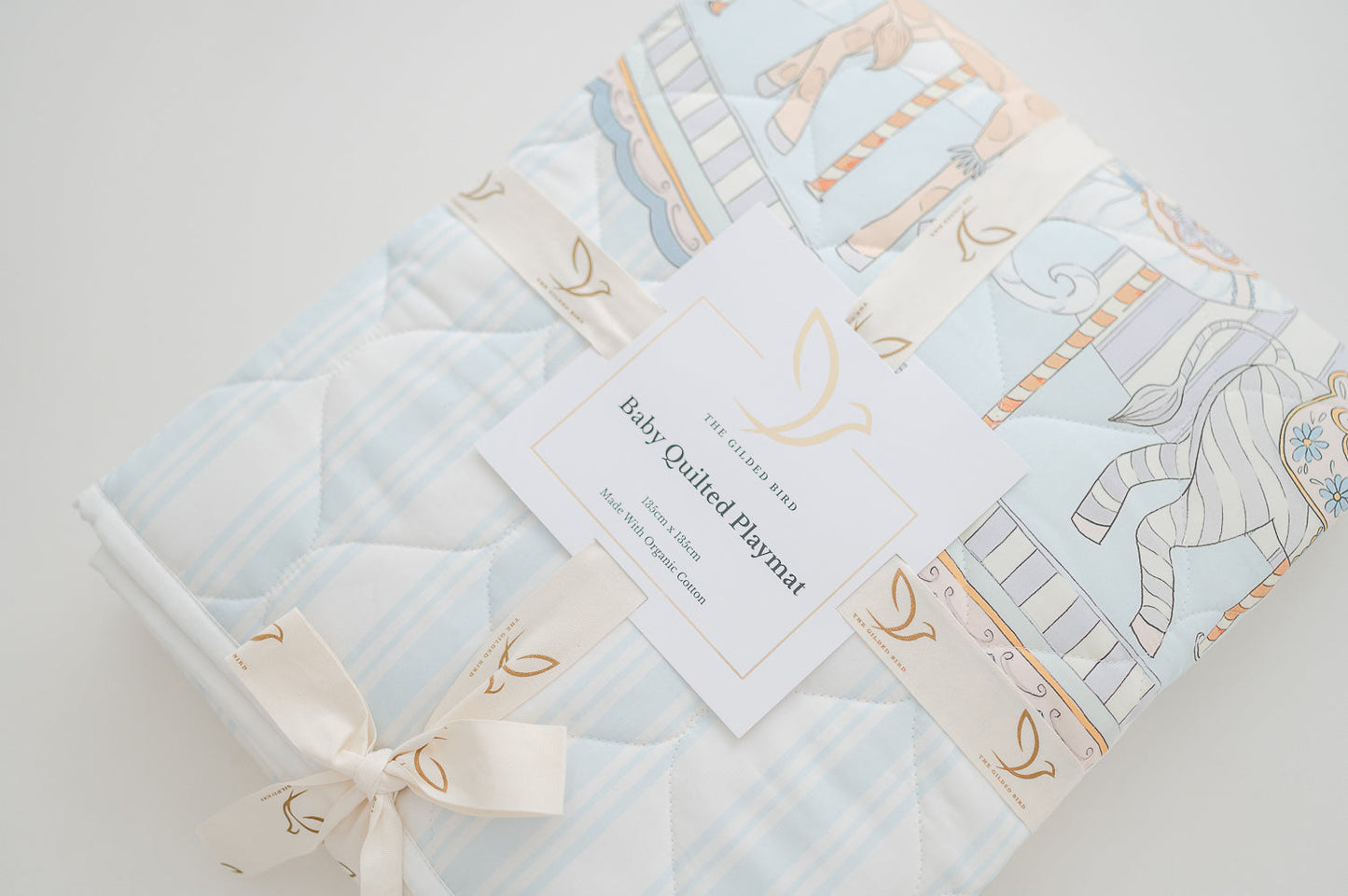 The Gilded Bird 'Carousel' Quilted Playmat - Rose & Albert