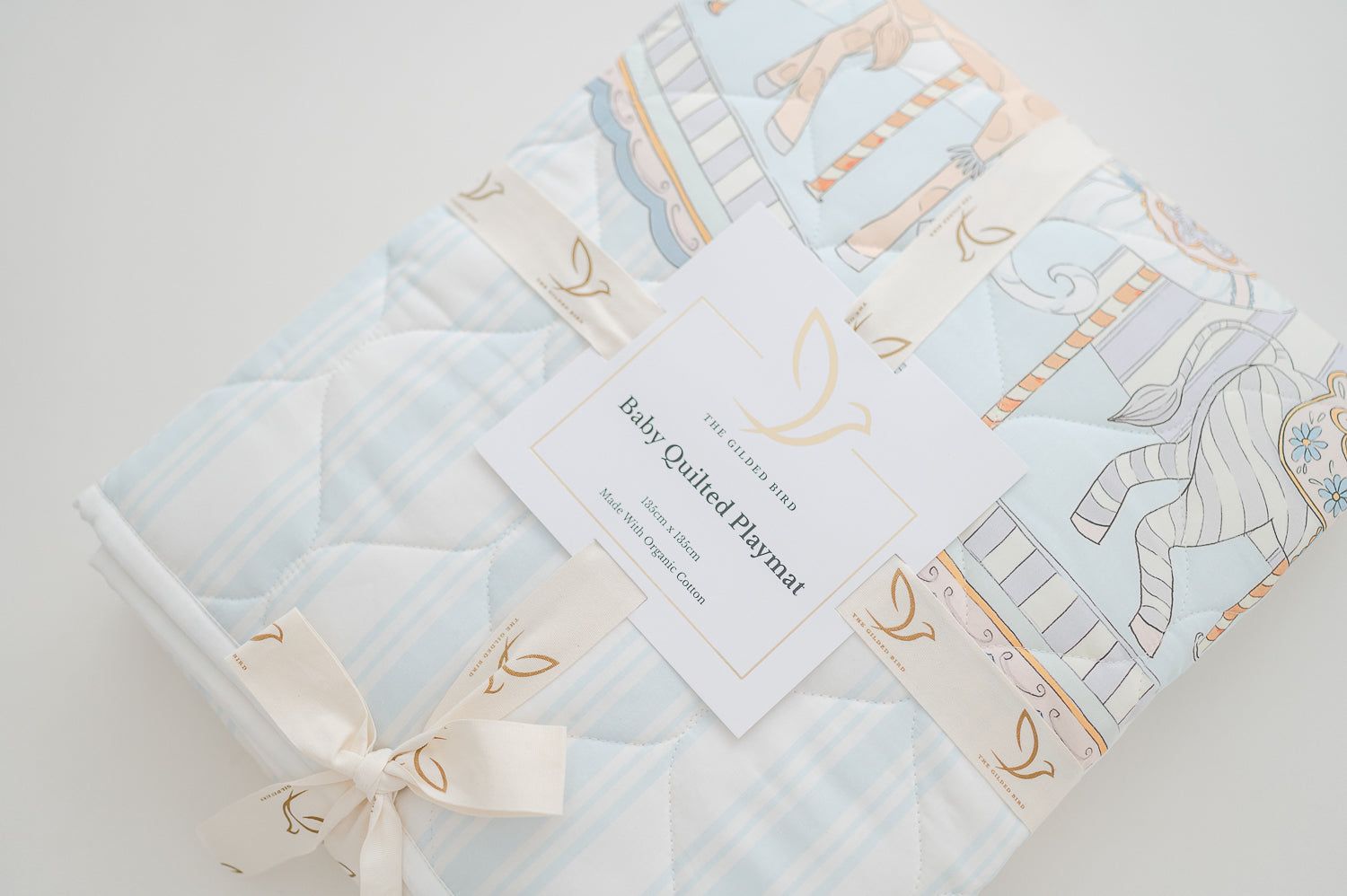 The Gilded Bird 'Carousel' Quilted Playmat - Rose & Albert