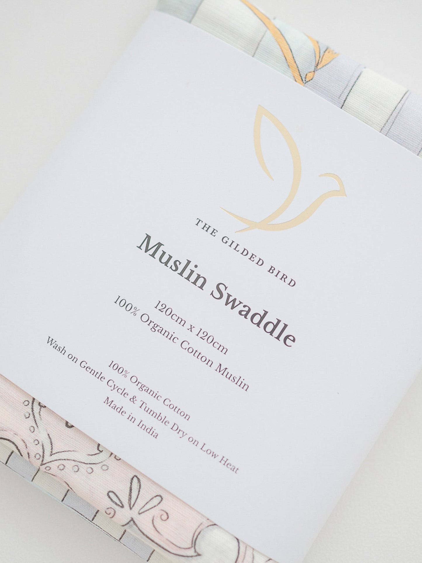 The Gilded Bird 'Carousel' XL Muslin Swaddle - Rose & Albert