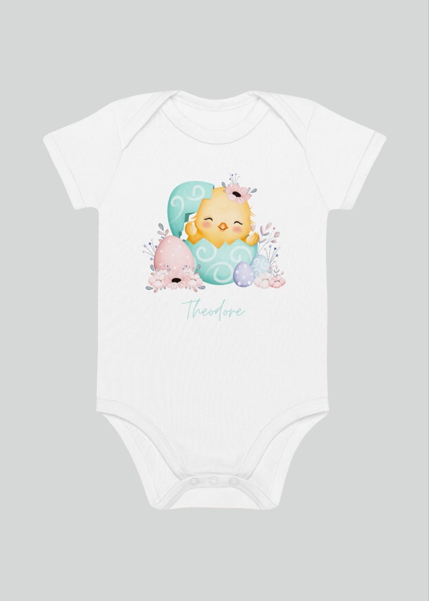 Easter Chick Personalised Name Bodysuit