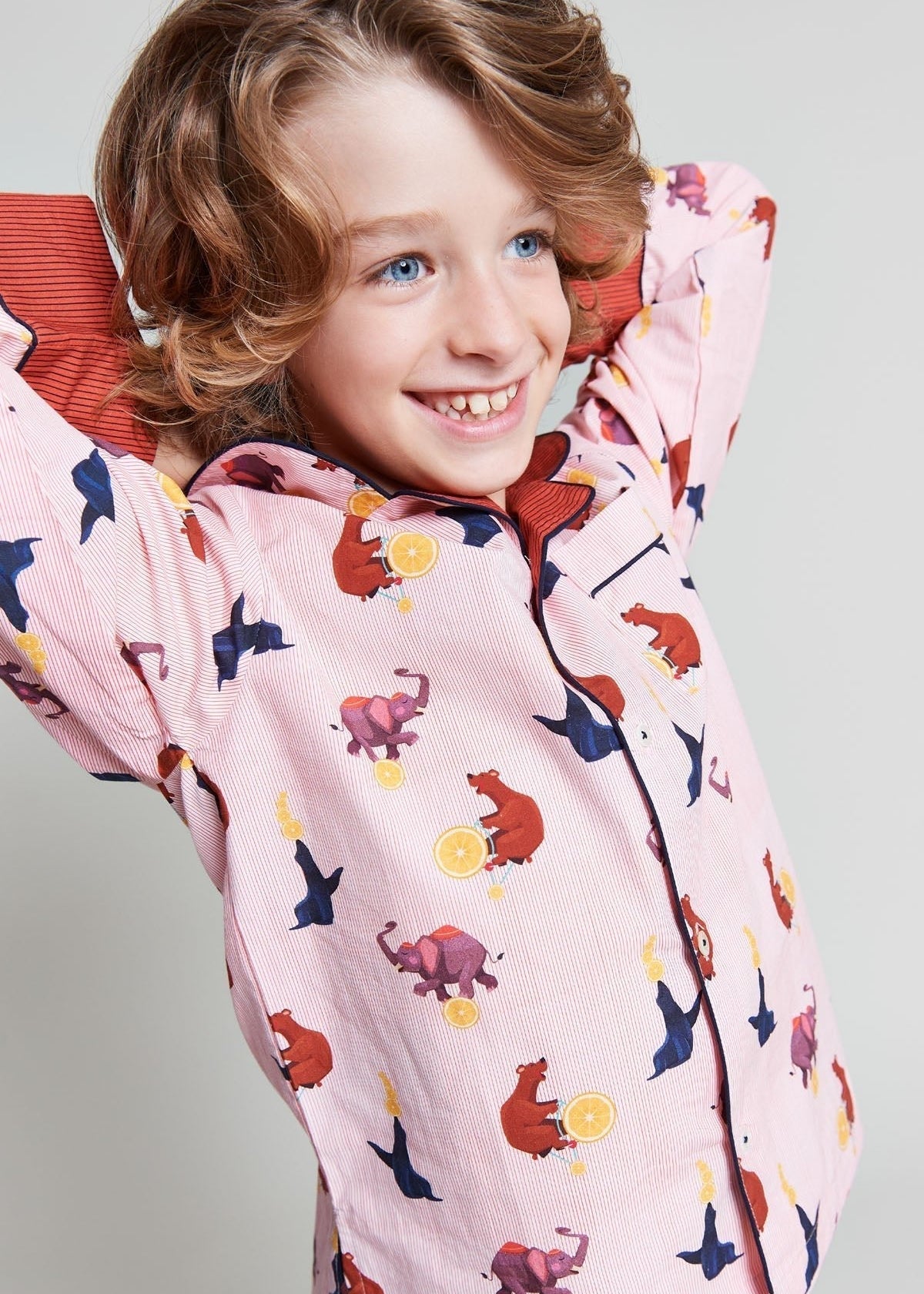 topsy turvy circus - organic cotton kids pyjama set - Kutti Lulu