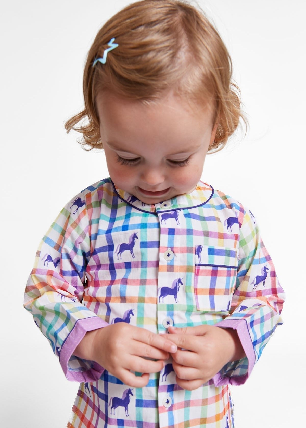 unicorn mosaic organic cotton baby pyjama set - Kutti Lulu