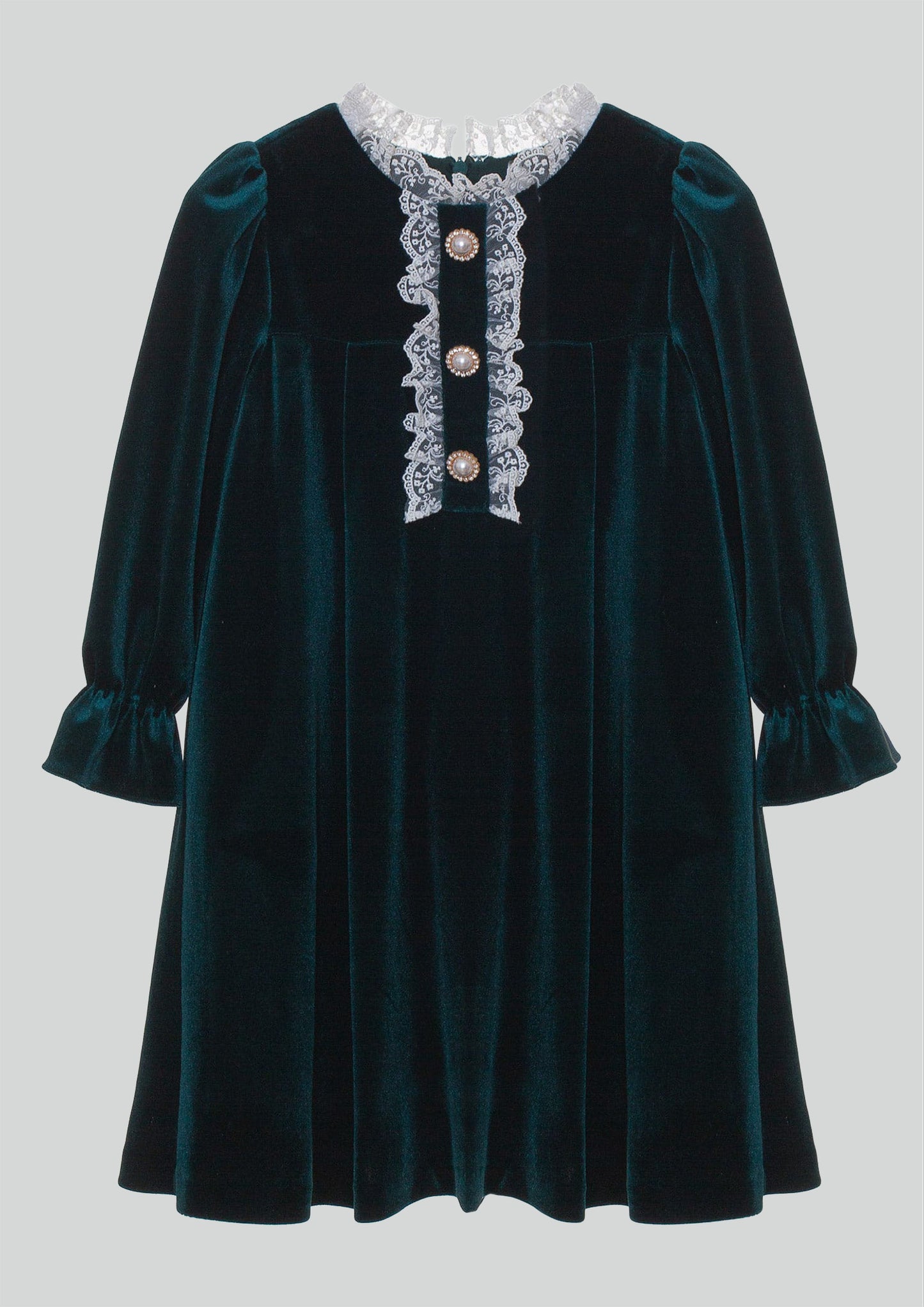 Patachou Velvet Dress in Green
