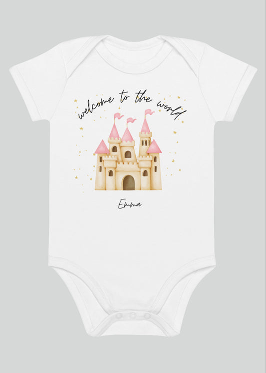 Welcome to the World Princess Castle Personalised Name Bodysuit