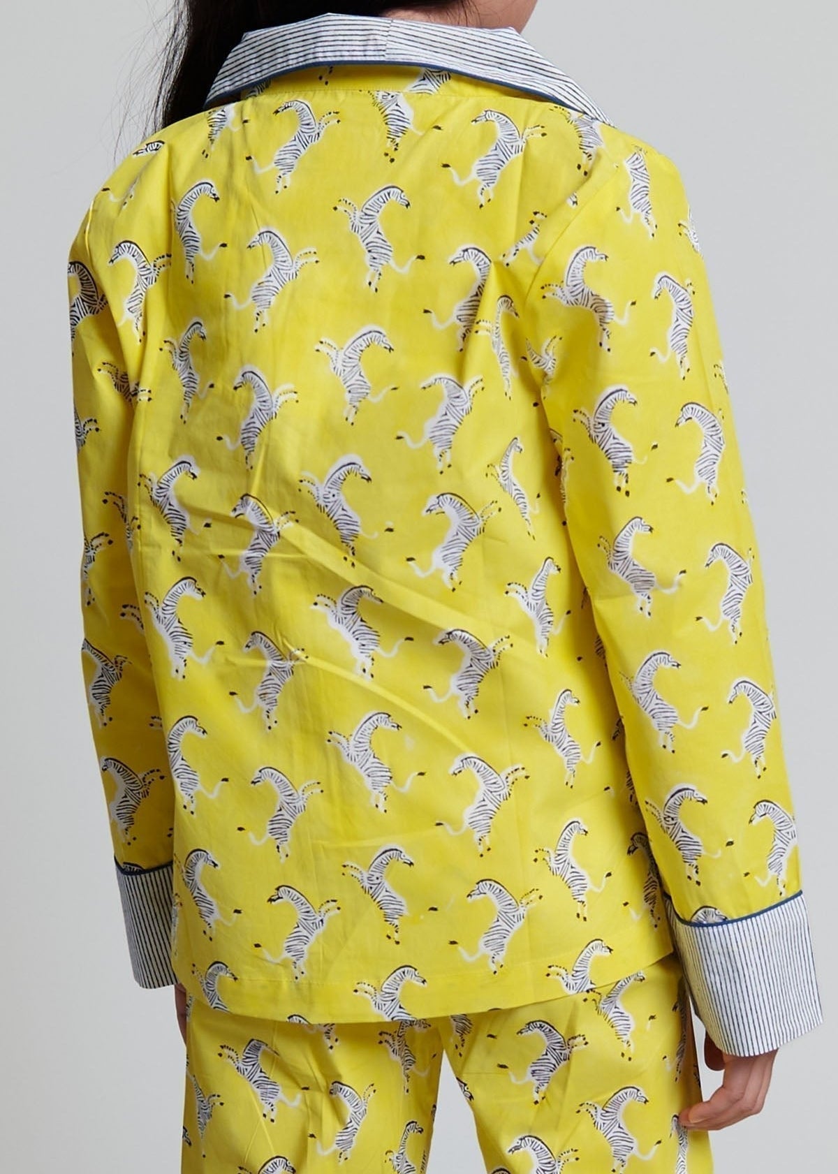 zebra strides - organic cotton kids pyjama set - Kutti Lulu